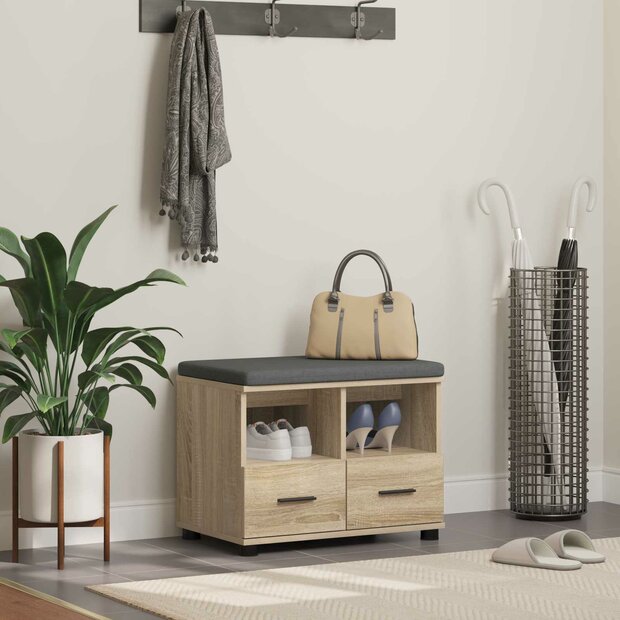 Halbank met kussen met lade Sonoma Eiken 60 x 38 x 46 cm 1