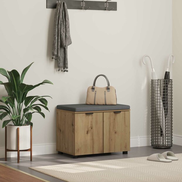 Halbank met kussen met opslag Artisan Eiken 60 x 38 x 46 cm 1