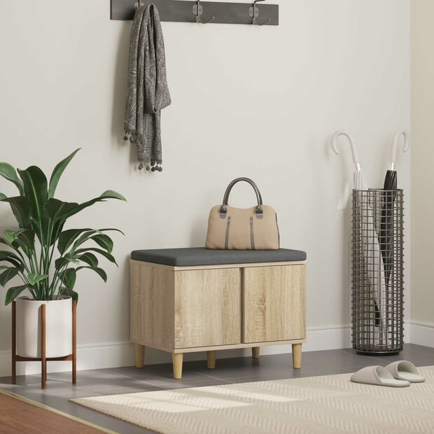 Halbank met kussen met opslag Sonoma Eiken 60 x 38 x 46 cm 1