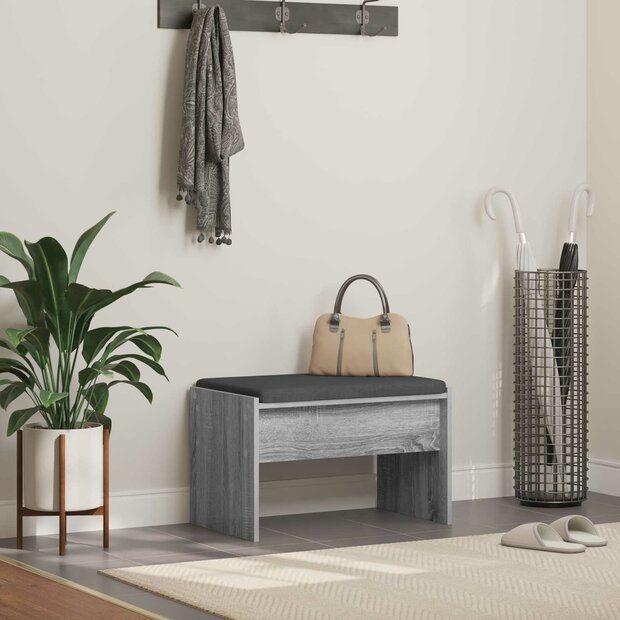 Halbank met kussen Grijs Sonoma 60 x 38 x 46 cm 1