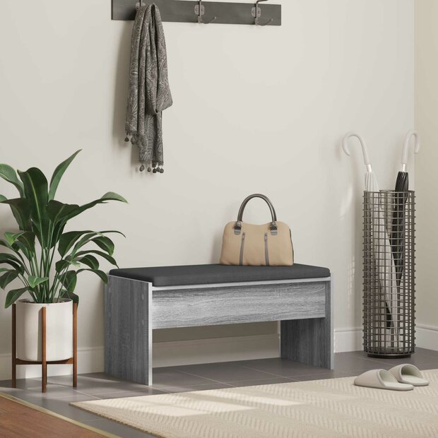 Halbank met kussen Grijs Sonoma 80 x 38 x 46 cm 1