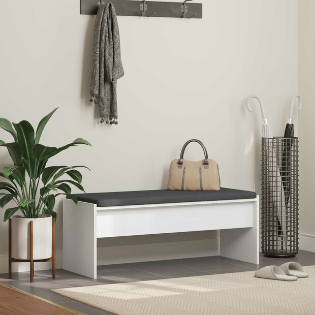 Halbank met kussen Wit 100 x 38 x 46 cm 1