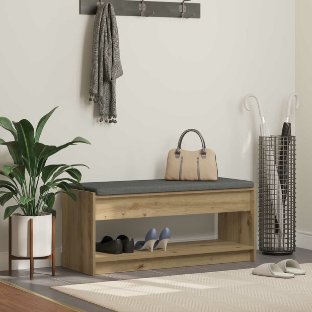 Halbank met kussen met plank Artisan Eiken 100 x 38 x 46 cm 1