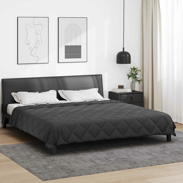 Zomerdekbed Antraciet 200 x 200 cm Microvezel 1