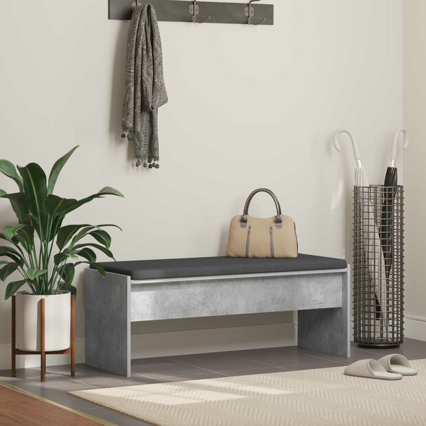 Halbank met kussen Beton Grijs 100 x 38 x 46 cm 1