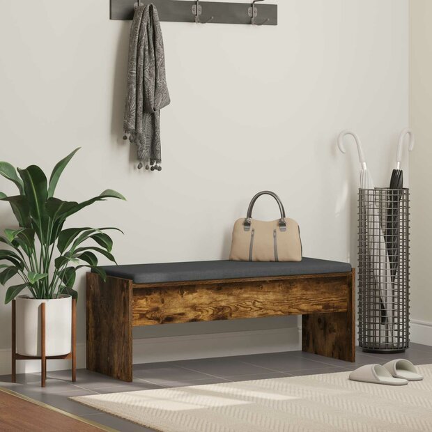 Halbank met kussen Gerookt eiken 100 x 38 x 46 cm 1