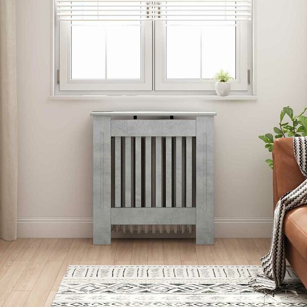 Radiatorafdekking Beton Grijs 78 x 19 x 81,5 cm Bewerkt hout 1