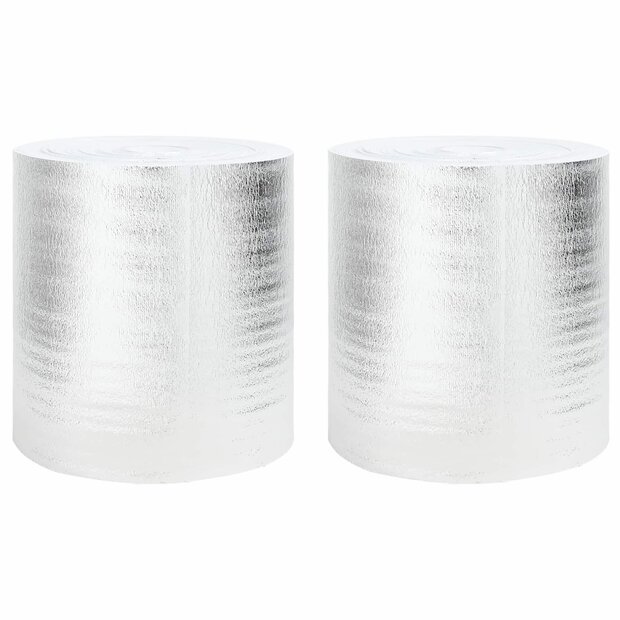 Radiatorfolie 2 pcs Zilver 25 x 0,5 m Polyetheen 1