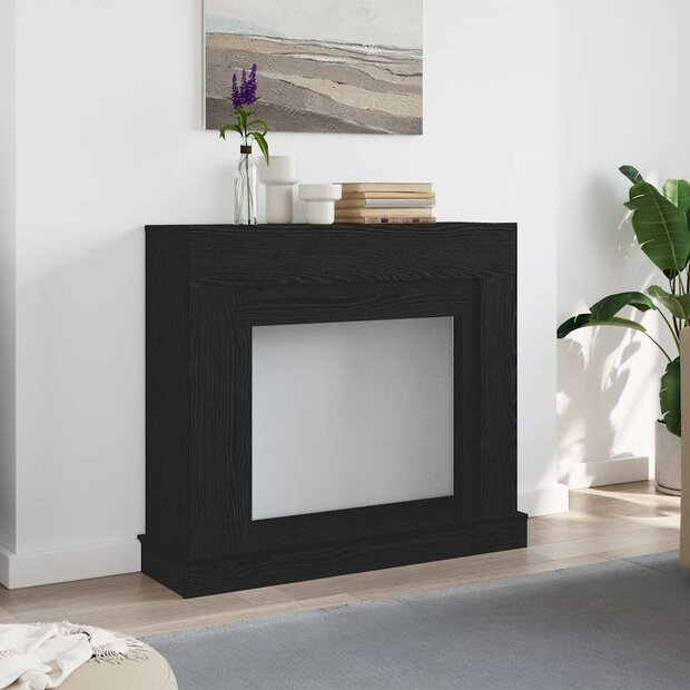 Haardombouw 100x30x87,5 cm spaanplaat zwart eikenkleurig 1