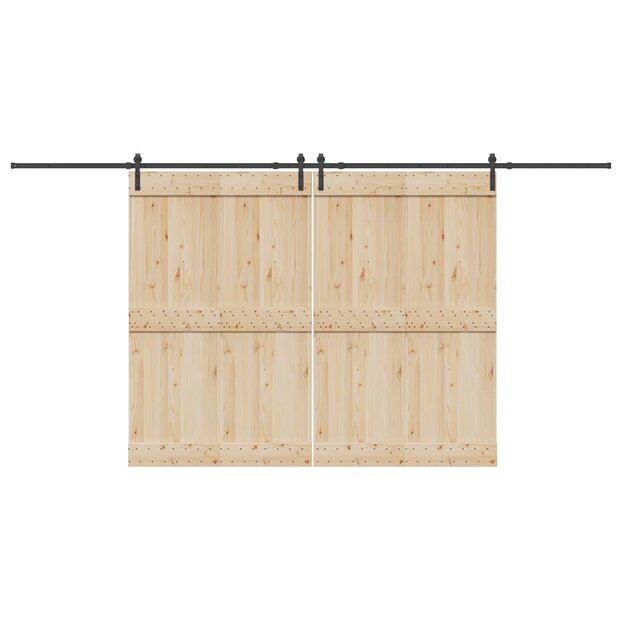 Doos met onderdelen voor schuifdeur 427 cm staal zwart 1