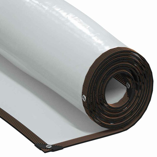 Doorzichtig zeildoek met zeilringen 2x8 m polyethyleen 1