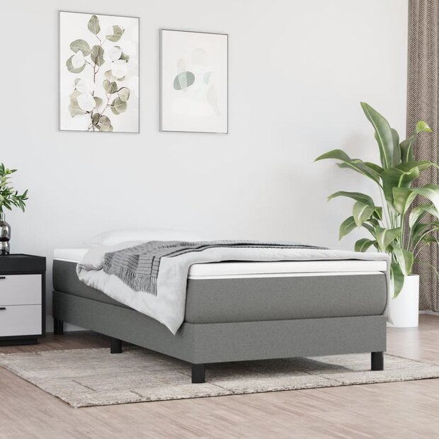 Pocketveringmatras medium 90x200x20 cm stof donkergrijs 1