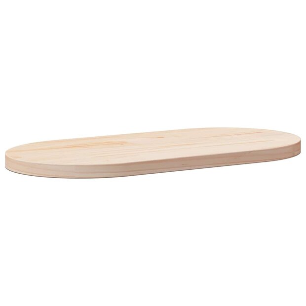 Tafelblad 60x30x2,5 cm massief grenenhout ovaal 1