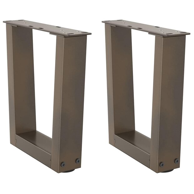Salontafelpoten 2 st V-vormig 30x(30-31,3) cm staal naturel 1
