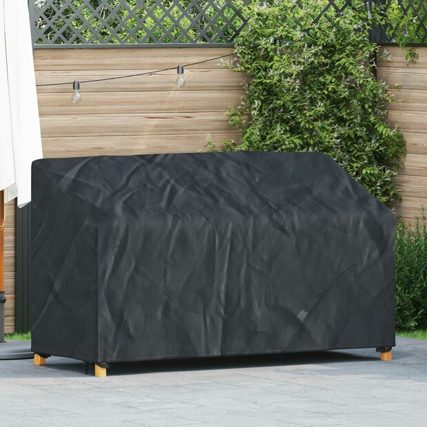 Tuinbankhoes Zwart 165 x 70 x 65 / 94 cm 210D Oxford Stof 1
