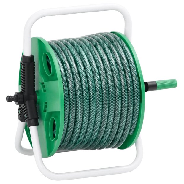 Slanghaspel vrijstaand met 20 m slang PVC groen 1
