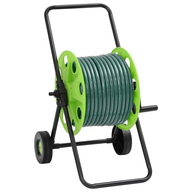 Slanghaspelkar met 30 m slang PVC groen 1