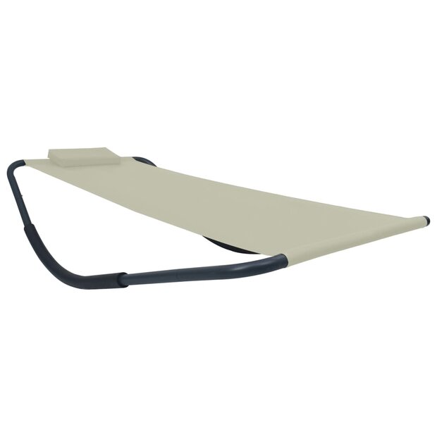 Tuinbed 200x90 cm staal cr&egrave;me 1