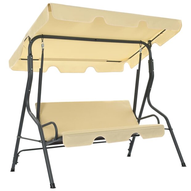 Schommelbank 170x110x153 cm cr&egrave;mewit 1