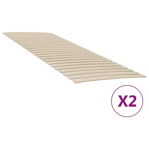 Lattenbodem met 48 latten 2 stuks 80x200 cm 1