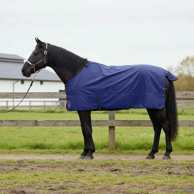 Paardendeken Donkergroen en Zwart 105 cm Polyester 1