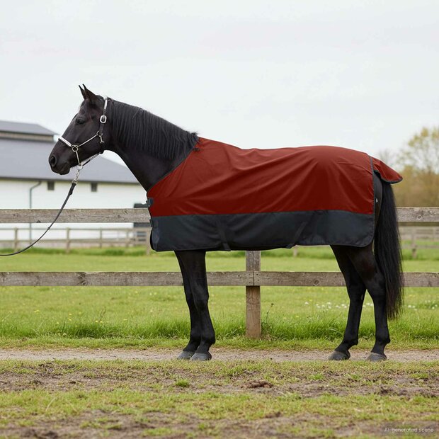 Paardendeken Donkergroen en Zwart 95 cm Polyester 1
