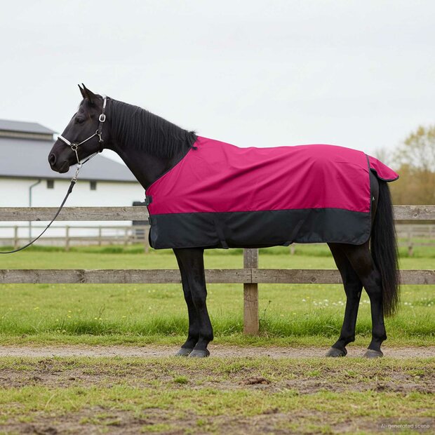 Paardendeken Roze en Zwart 105 cm Polyester 1