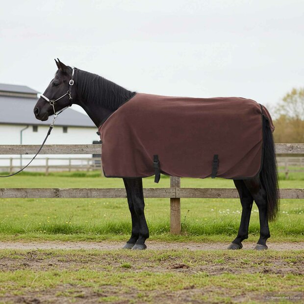 Paardendeken Volledig Donkerbruin Polyester 1