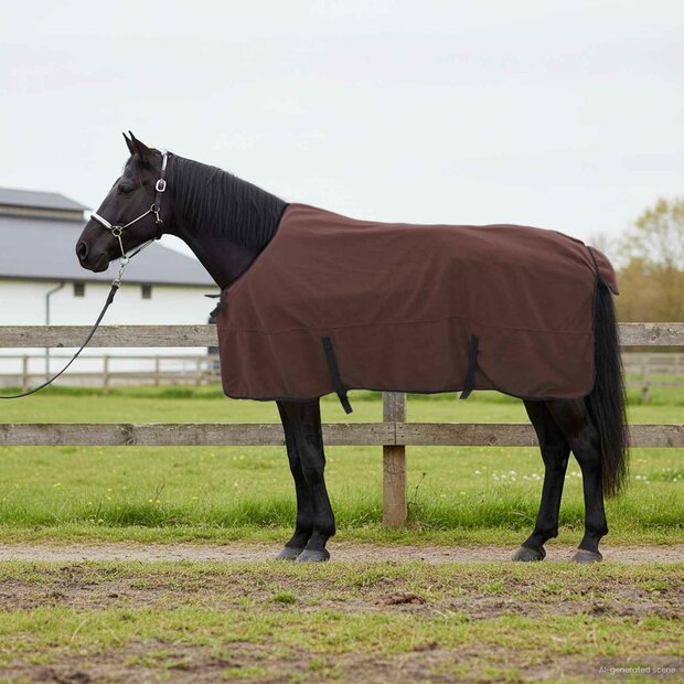 Paardendeken Volledig Donkerbruin Polyester 1