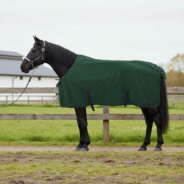 Paardendeken Volledig Donkergroen Polyester 1