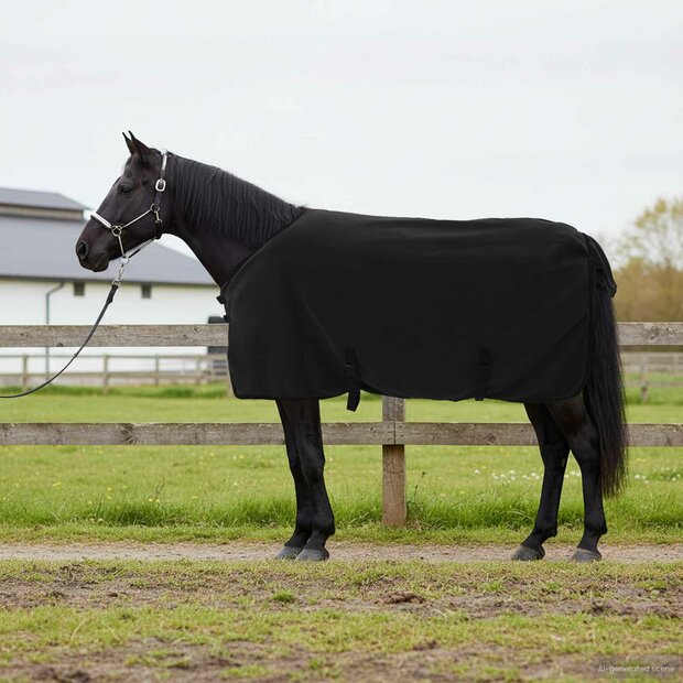 Paardendeken Zwart Polyester 1