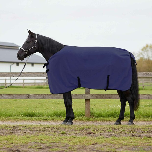 Paardendeken Marineblauw Polyester 1