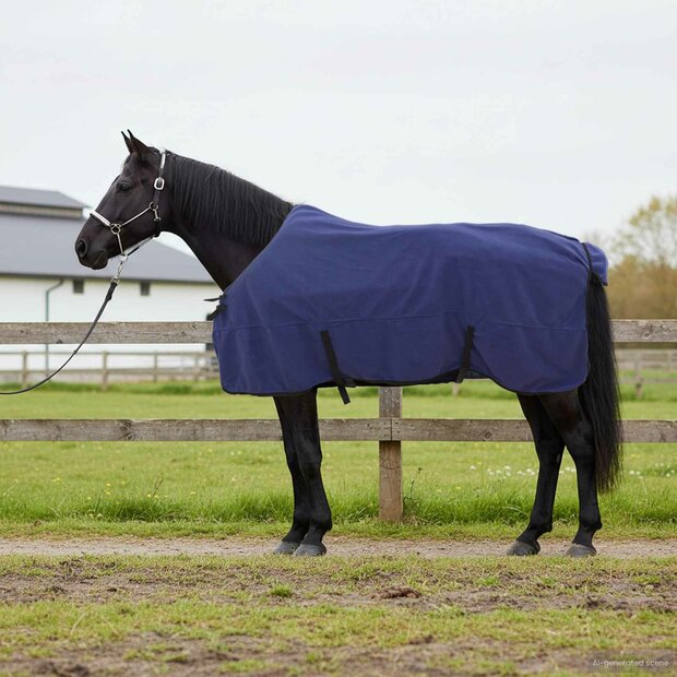Paardendeken Marineblauw Polyester 1
