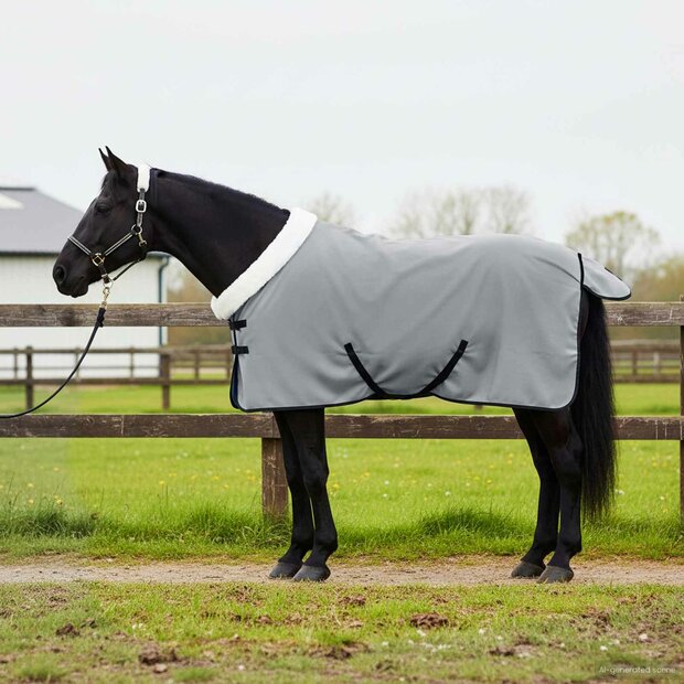 Paardendeken Volledig Donkergroen 105 cm Polar fleece 1