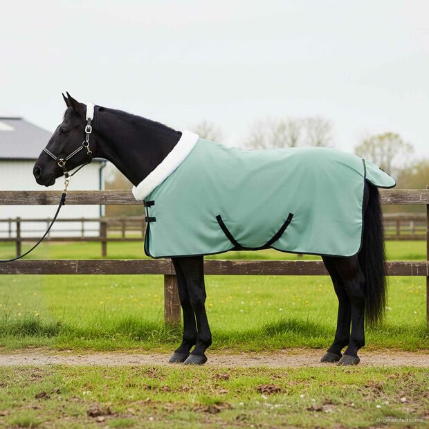 Paardendeken Volledig Donkergroen 105 cm Polar fleece 1