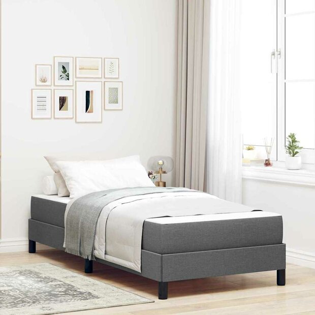 Boxspringbed met matras Donkergrijs 80 x 200 cm Stof 1