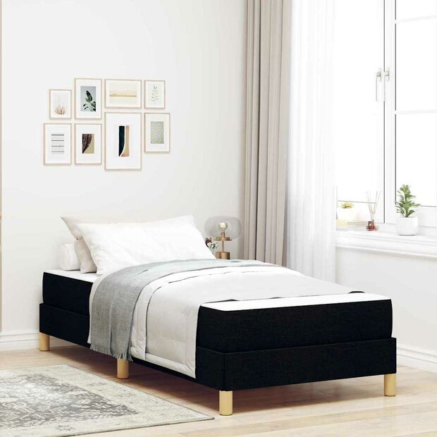 Boxspringbed met matras Zwart 100 x 200 cm Stof 1