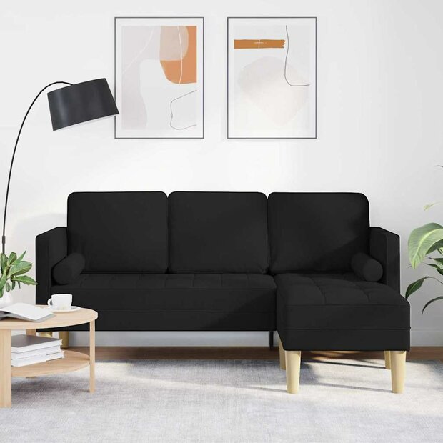 Bankstel met kussen Zwart Polyester 1