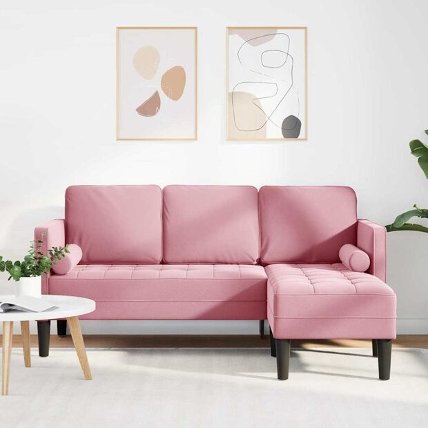 Bankstel met kussen Roze Polyester 1