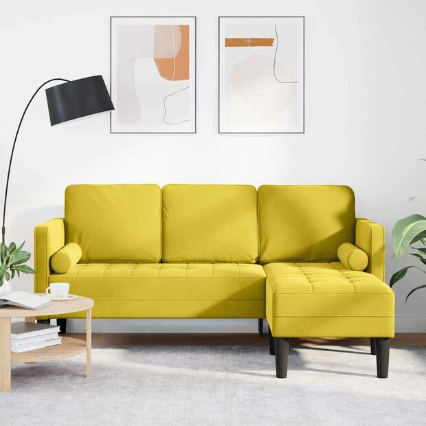 Bankstel met kussen Geel Polyester 1