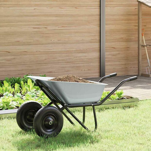 Kruiwagen Zilver en Zwart 137 x 60 x 65,5 cm Staal 1