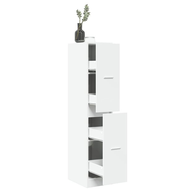 Apothekerskast Wit 30x41x144,5 cm Bewerkt Hout 1
