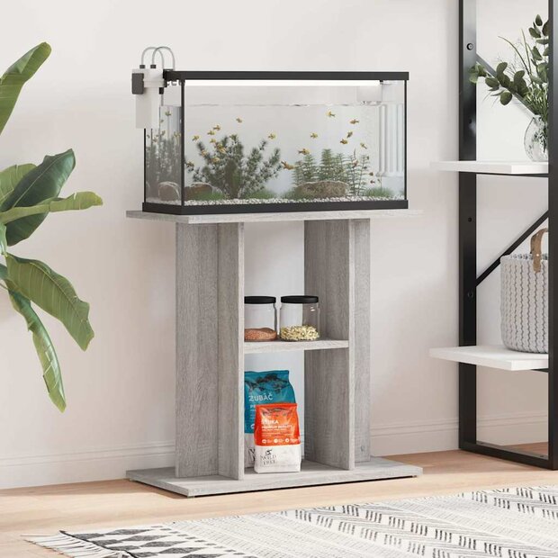 Aquariumstandaard Sonoma Grijs 60x30x60 cm Bewerkt Hout 1