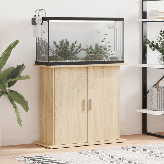 Aquariumstandaard Sonoma Eiken 81x36x73 cm Bewerkt Hout 1
