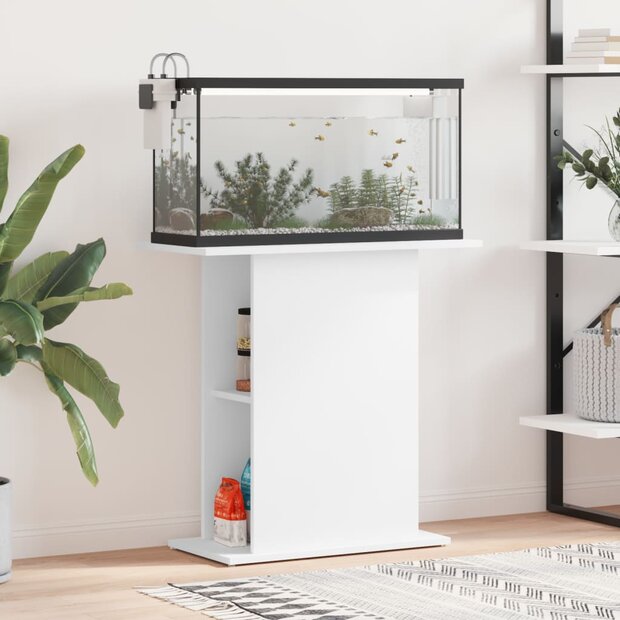 Aquariumstandaard Wit 75x36x72,5 cm Bewerkt Hout 1