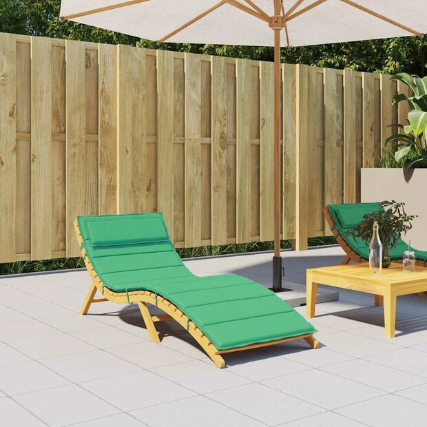 Ligbedkussen 180x60x4 cm oxford stof groen 1