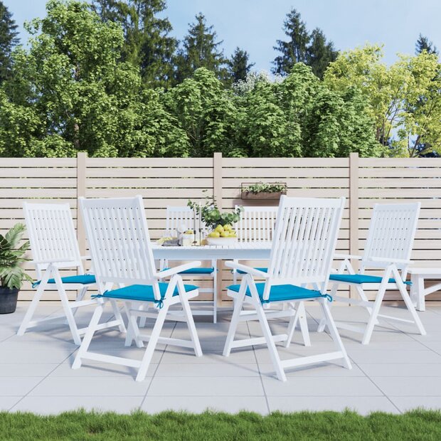 Tuinstoelkussens 6 st 50x50x4 cm oxford stof blauw 1
