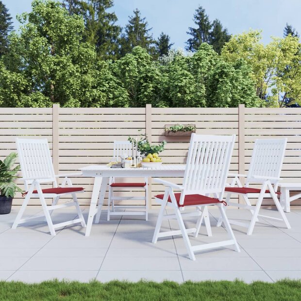 Tuinstoelkussens 4 st 50x50x4 cm oxford stof wijnrood 1
