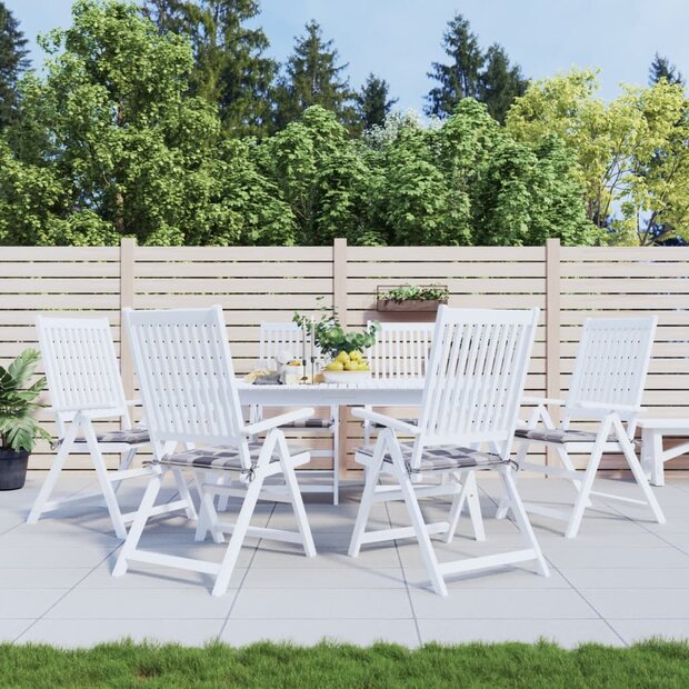 Tuinstoelkussens 6 st 50x50x4 cm oxford stof ruitpatroon grijs 1
