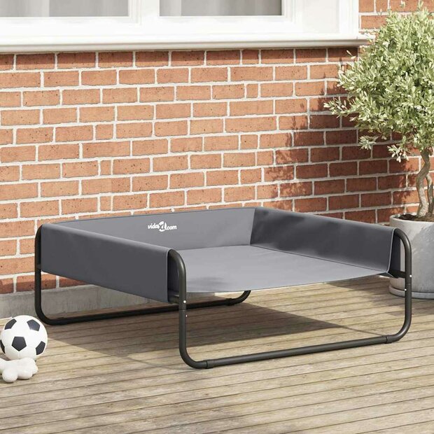Hondenbed Lichtgrijs 85 x 85 x 33 cm Staal 1